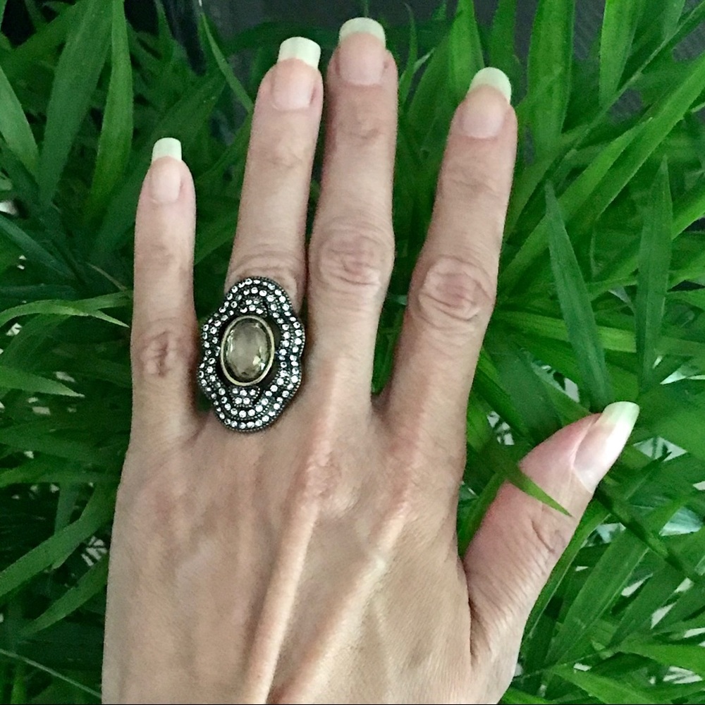 Chloe + Isabel Pavé North South Ring - Size 6